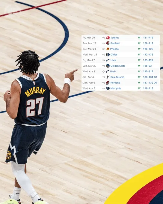 开云下载网址-掘金十连胜后领先湖人、火箭1.5场，最后两场将对阵马刺雷霆